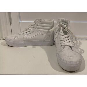 Description
Super Trendy White High Top Vans
